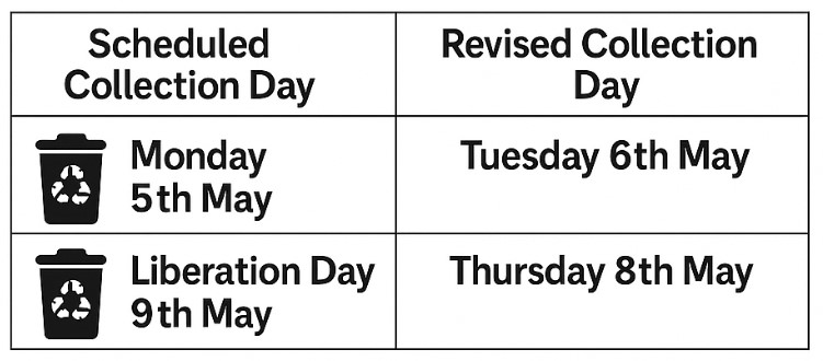 May Bank Holidays - Refuse and Glass Collection | Parish of St Saviour